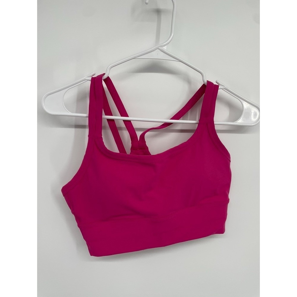 NWT Fabletics Principal Longline Medium Impact Bra Dragonfruit XS Racerback‎